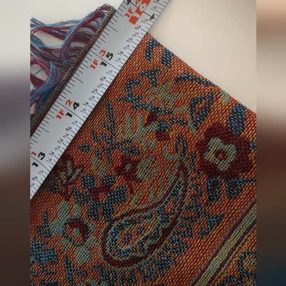 Pashmina And Silk 32" Square Scarf/Shawl Unworn Condition Great Gift - Picture 7 of 7